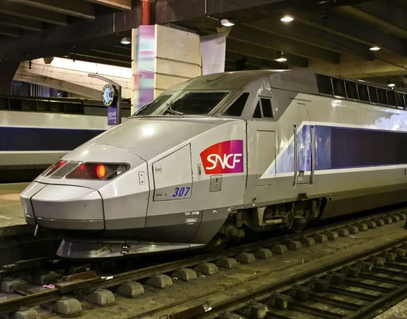 TGV зимой Франция