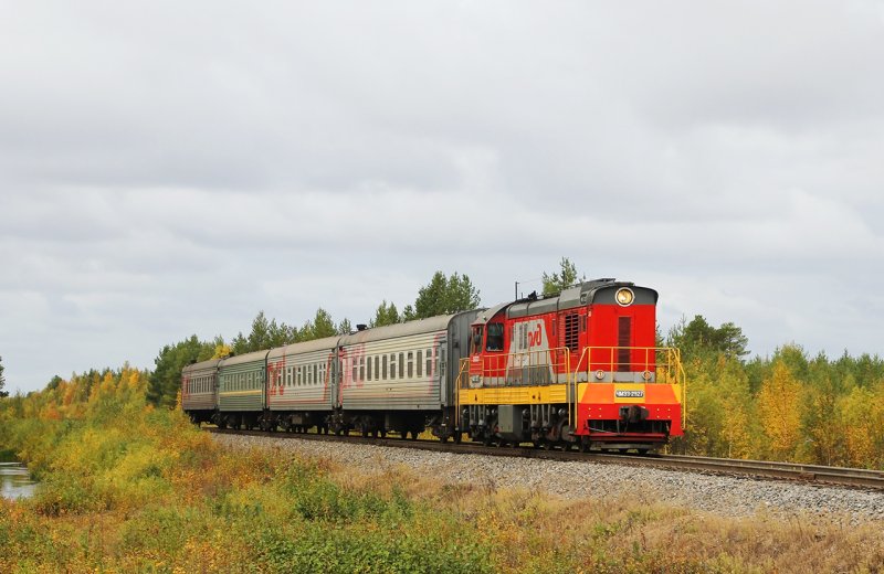Тепловозы ТЭП-70 ЖД чум- Лабытнанги