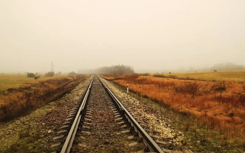 Пейзаж с железной дорогой
