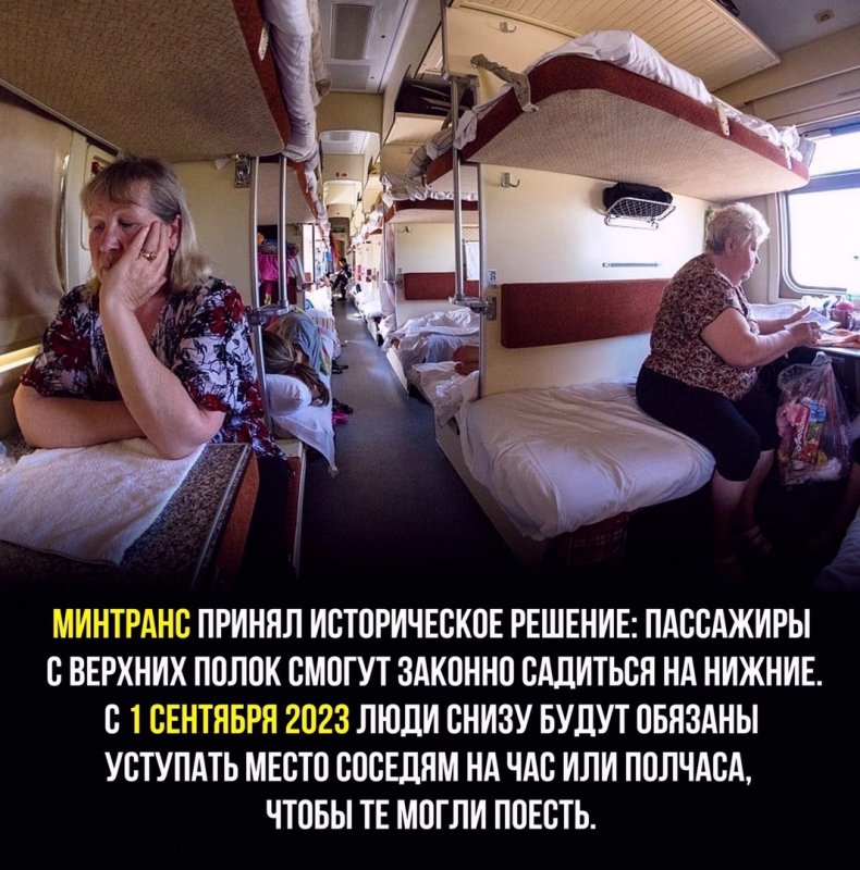 Поезд внутри плацкарт