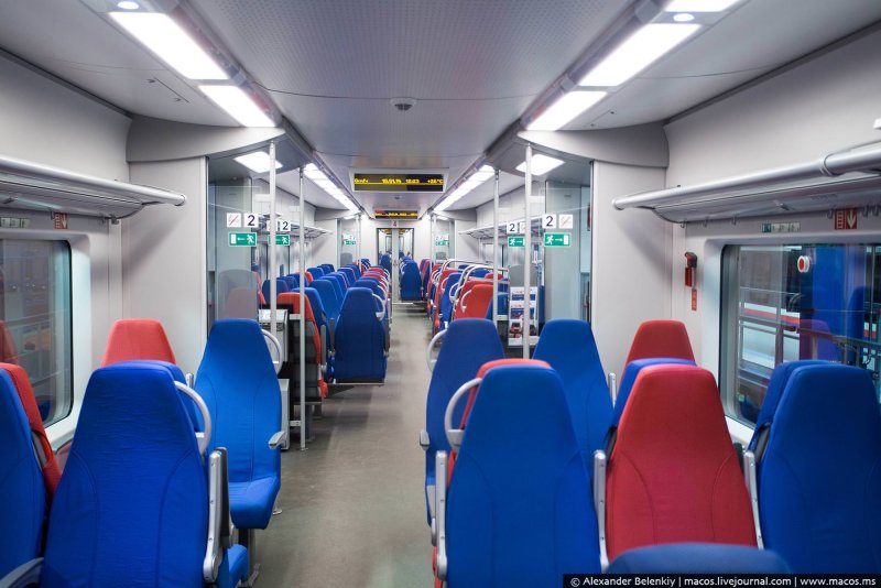 Ласточка поезд внутри