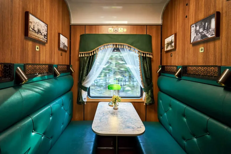 Ретро поезд Сортавала Рускеала вагон ресторан