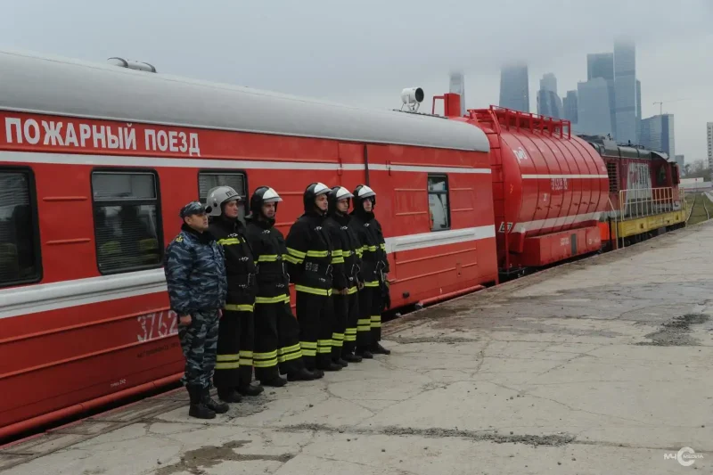 Пожарный поезд Мариинск