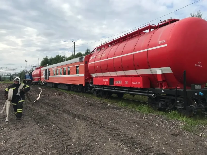 Пожарный поезд РЖД
