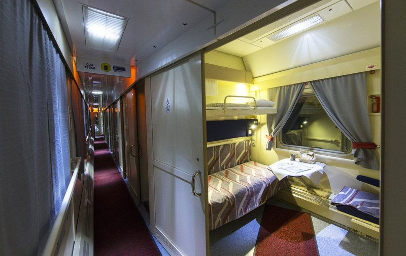 Вагон купе РЖД коридор