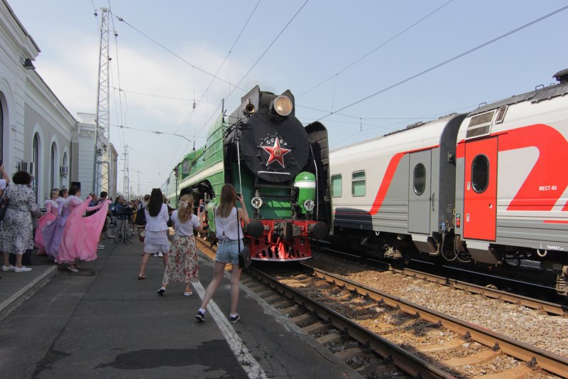 Ретро паровоз Ярославль Рыбинск