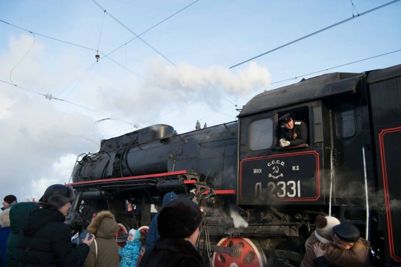 Ретро паровоз Ярославль Рыбинск