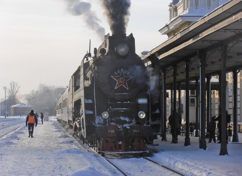 Ретро паровоз Ярославль Рыбинск