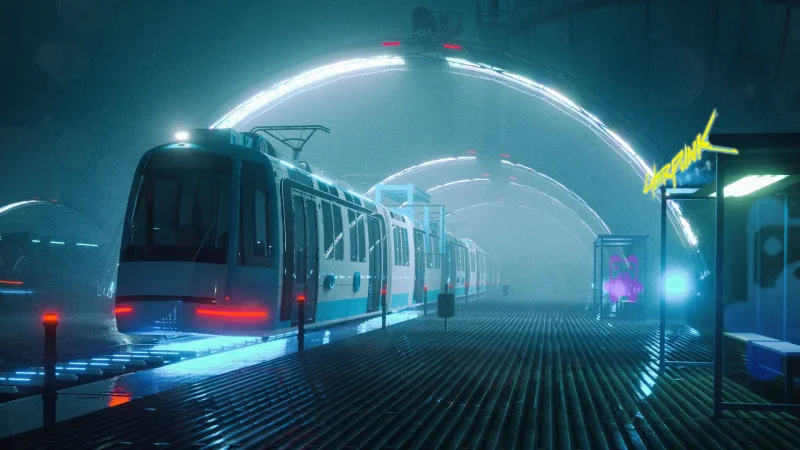 Монорельс в киберпанк 2077