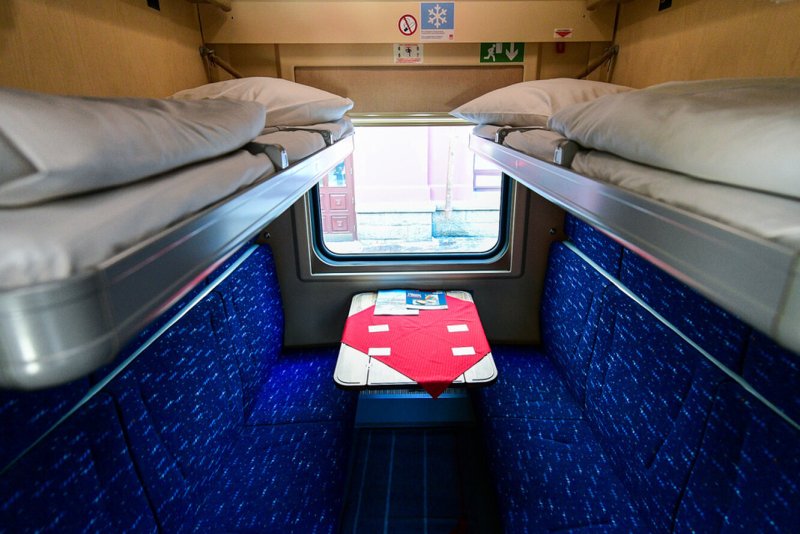 Двухэтажный поезд РЖД купе