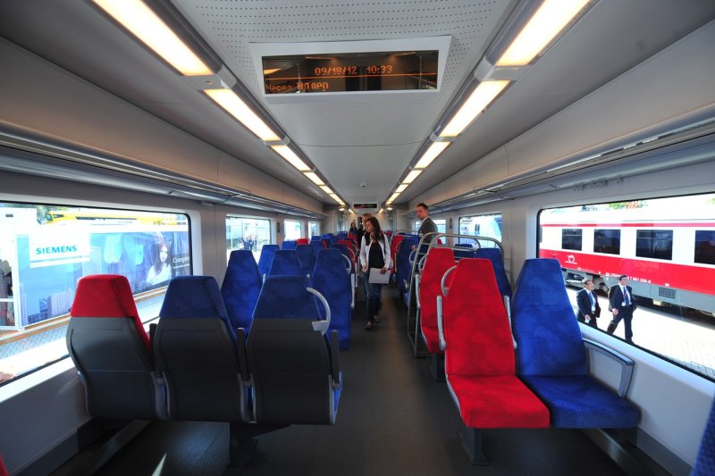 Ласточка электропоезд салон