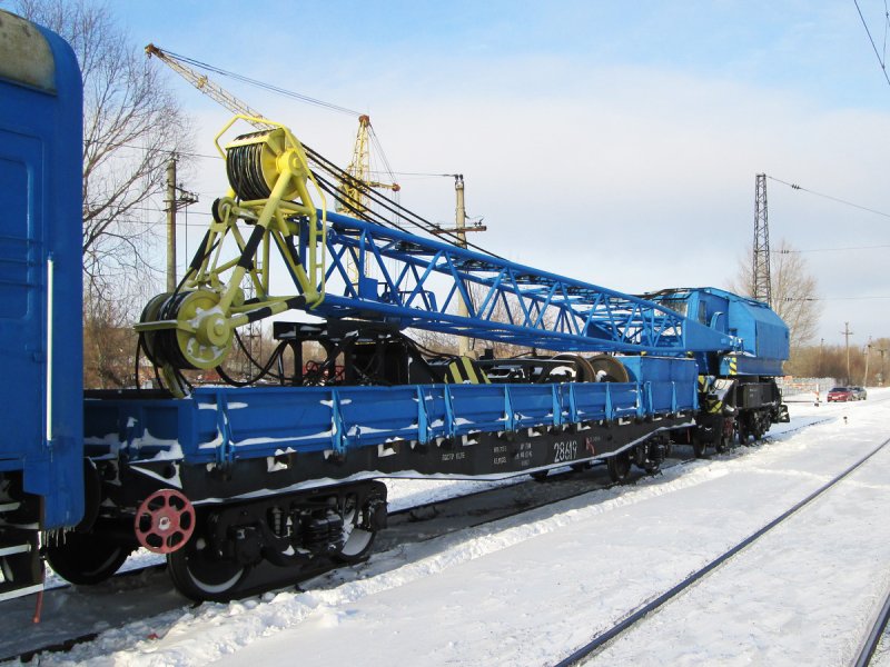 Кран EDK 300 восстановительный поезд