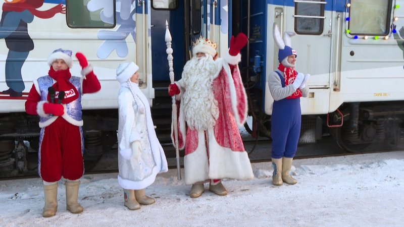 Поезд Деда Мороза в Череповце