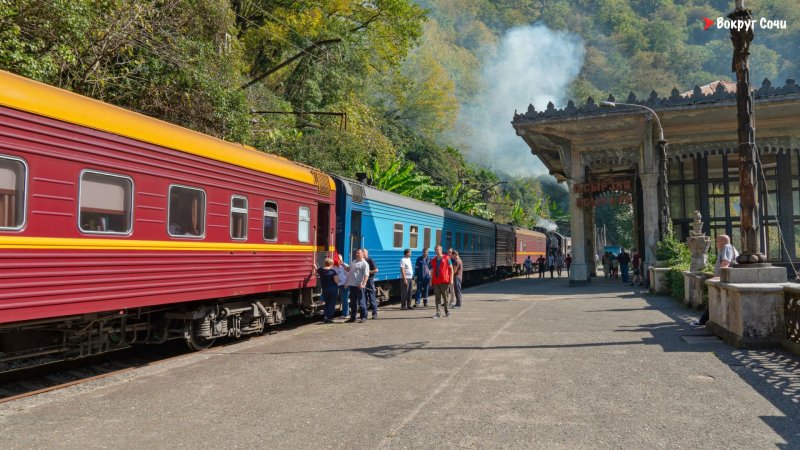 Ретро поезд Туапсе Гагра