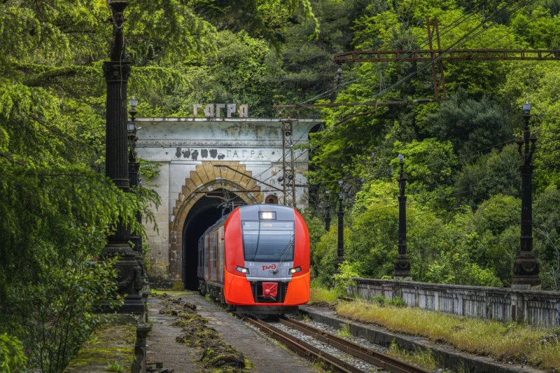 Ретро поезд Туапсе Гагра