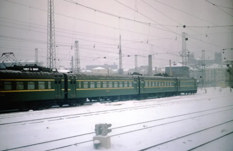 Станция электричка Подмосковье 70-е годы