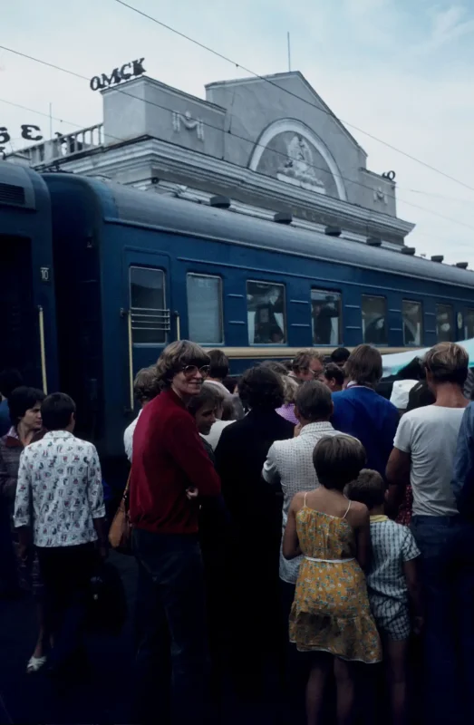 ЖД вокзал Омск 1980 год