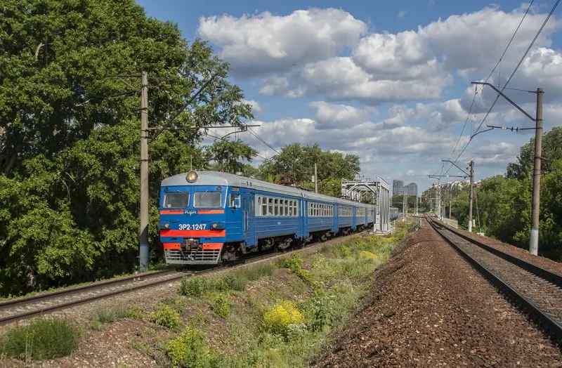 Рижские электрички. Эр2-1260. Эр2 1247. Эр2к на станции Павшино. Перегон Тушино трикотажная.