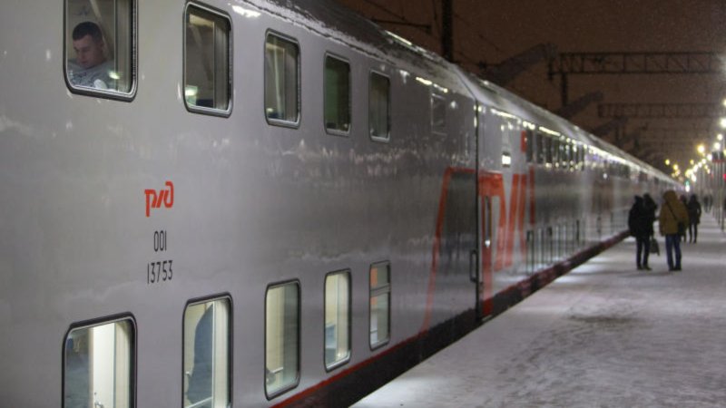 Поезд 005а Санкт-Петербург Москва двухэтажный