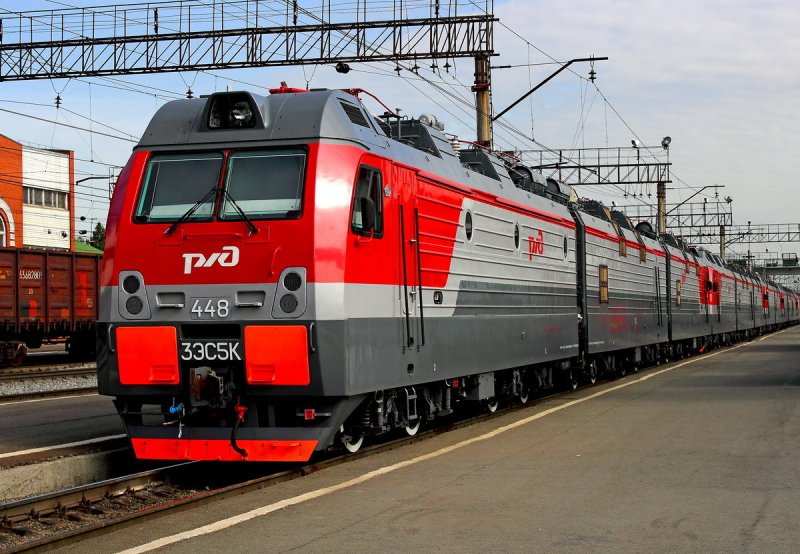 Локомотив поезд РЖД электровоз