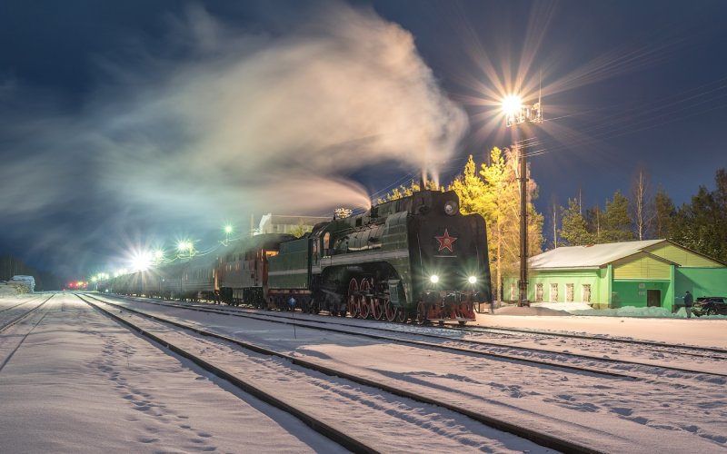 Ретро поезд в Великий Устюг