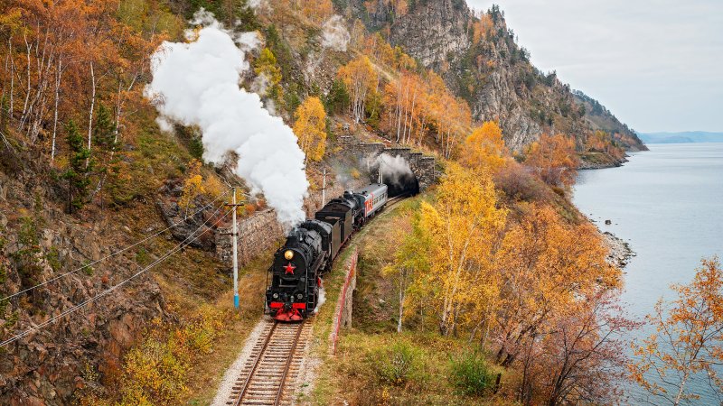 Байкал Кругобайкальская железная дорога
