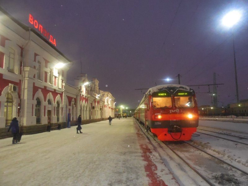 Вокзал Вологда зимой