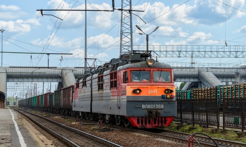 Поезд вл 80 сбоку