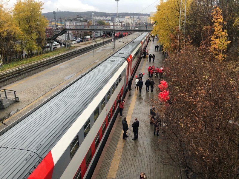 Двухэтажный поезд на санкт петербург