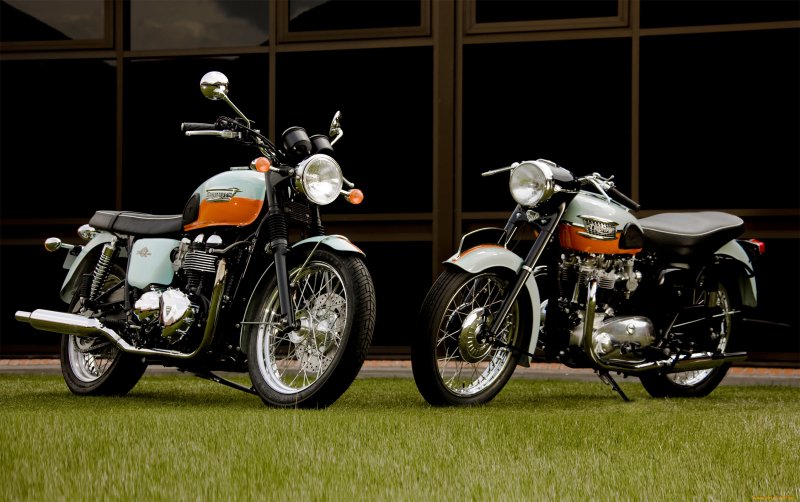 Триумф Бонневиль Кавасаки w800