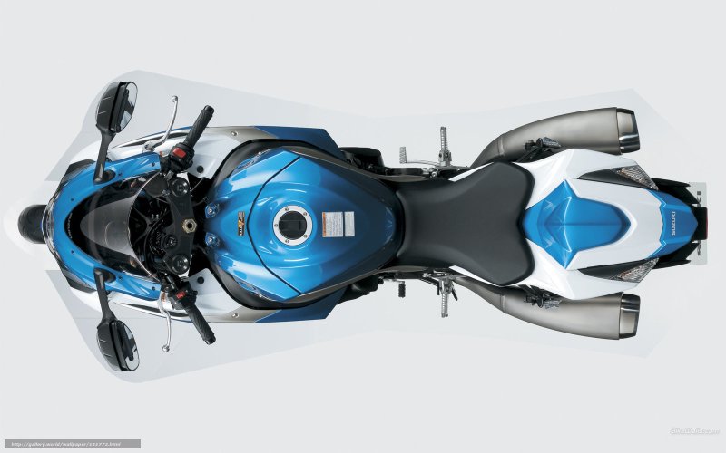 Мотоцикл Сузуки GSX R вид сверху