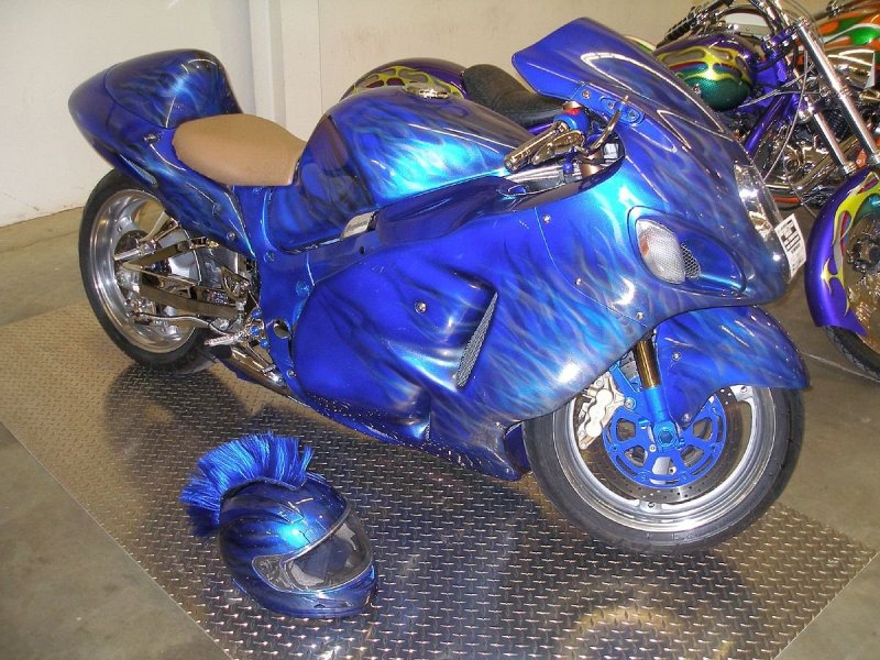 Мотоцикл спорт синий Honda