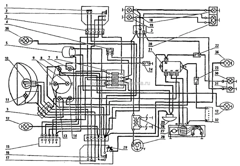 Схема электрооборудования мотоцикла тула