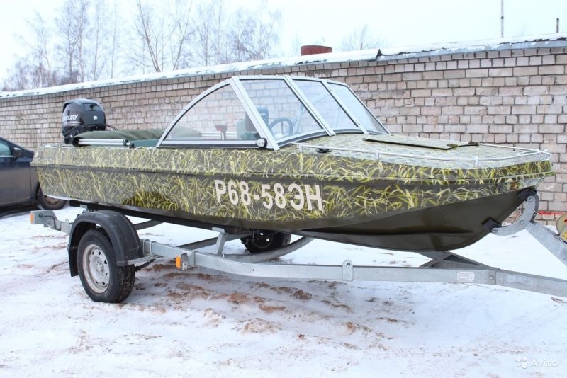 Камуфляж на лодку Обь-3