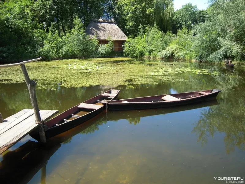 Лодка на пруду