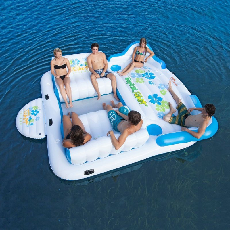 Надувной матрас 6 person Inflatable Raft Pool Lake Ocean Floating Island