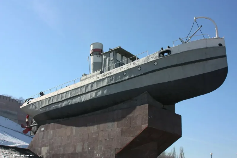 Катер герой в Нижнем Новгороде рисунок