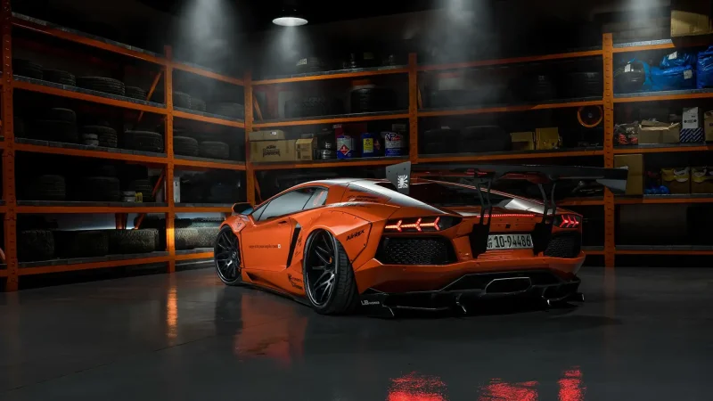 Lamborghini Aventador Liberty walk оранжевый