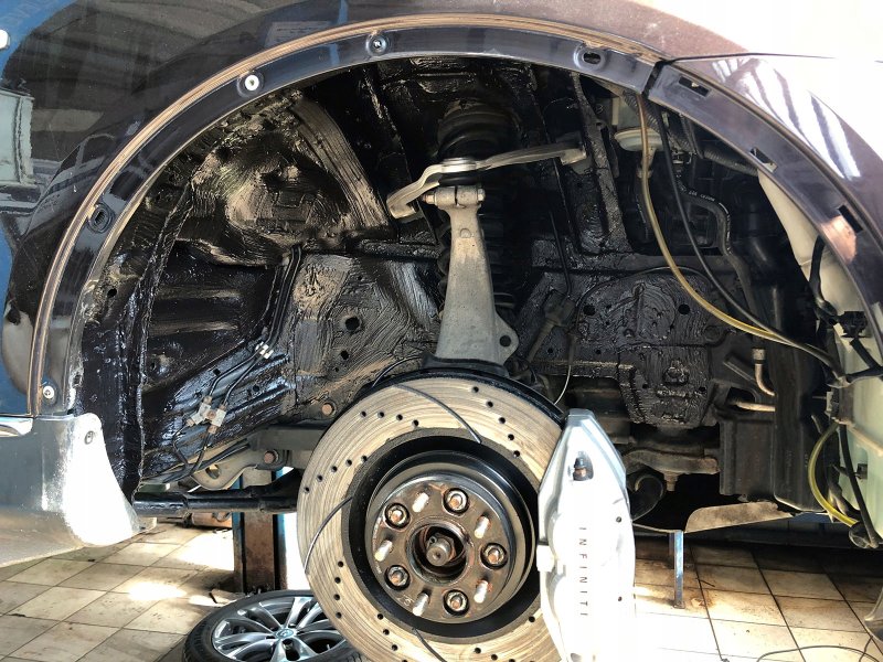 Шумоизоляция арок Infiniti g25