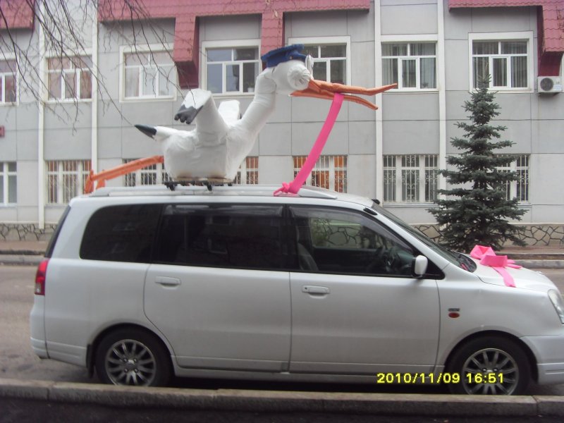 Украшение машины на выписку из роддома мальчика