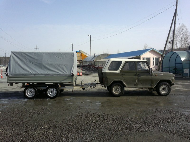 УАЗ 469 С прицепом
