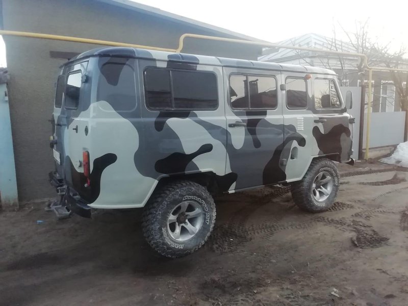 Покраска УАЗ Буханка в камуфляж