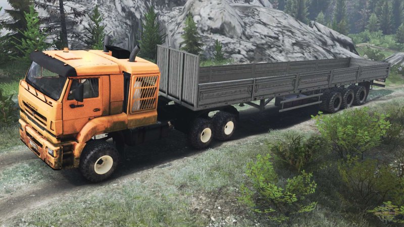 КАМАЗ 65221 С тралом
