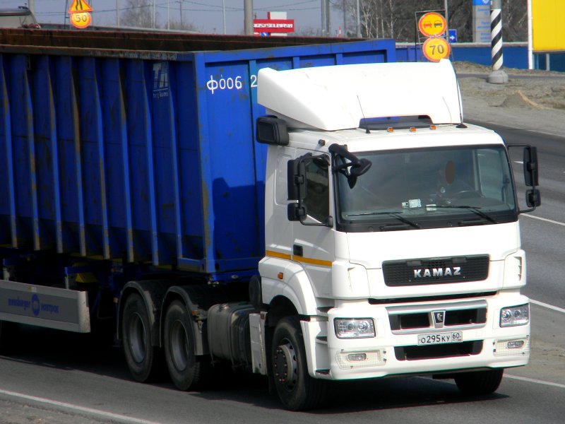 КАМАЗ 65206 С тралом