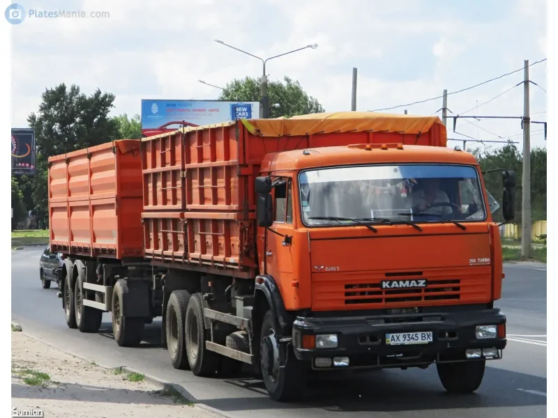 КАМАЗ 45144 зерновоз с прицепом
