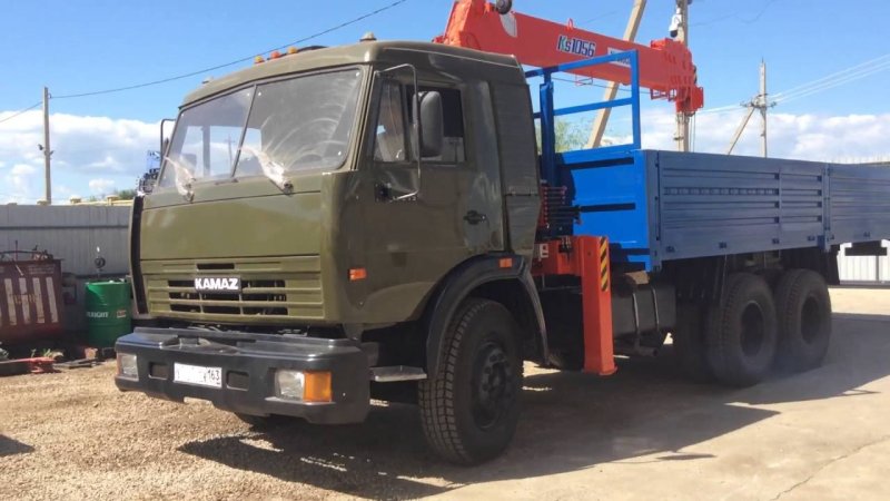 КАМАЗ 43118 С манипулятором и прицепом