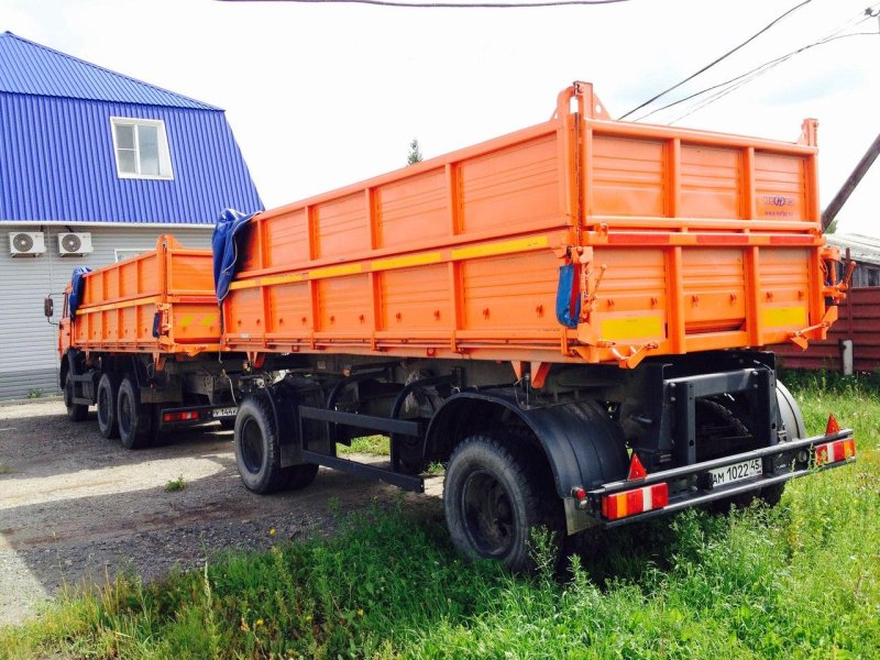 КАМАЗ 65115 сельхозник с прицепом