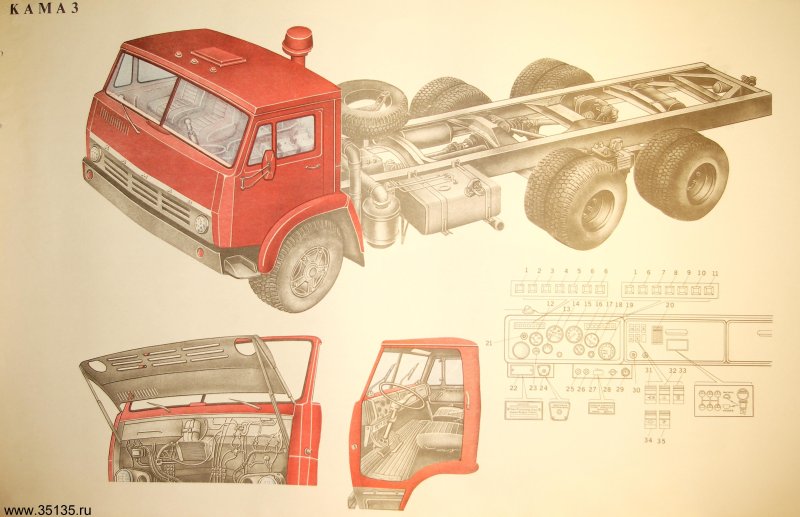 КАМАЗ 5410 чертеж кабины