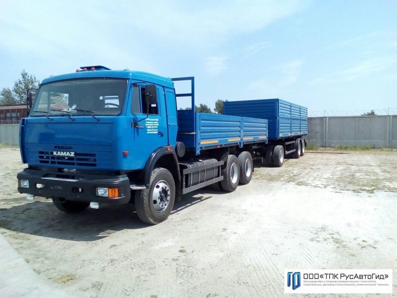 Бортовой КАМАЗ 65115 С прицепом