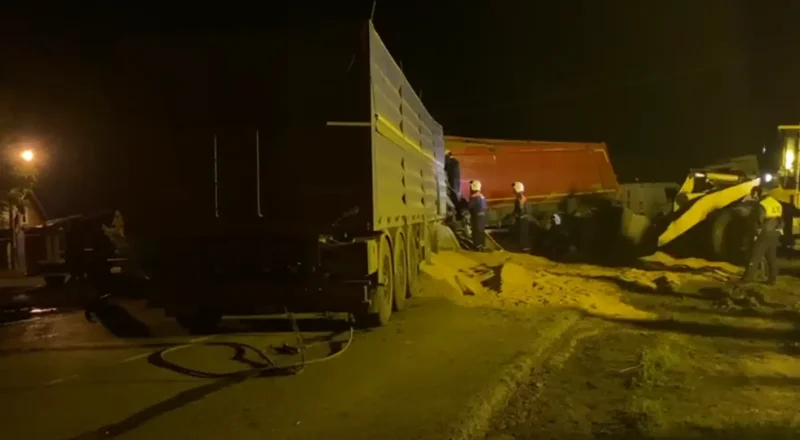 Сгорел КАМАЗ Иркутск